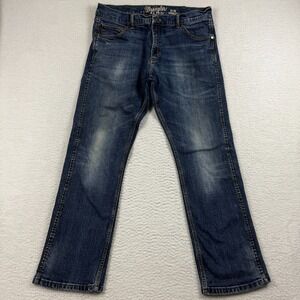 Wrangler Retro Jeans Men 36x32 Blue Denim Heritage Western Slim Fit Straight Leg